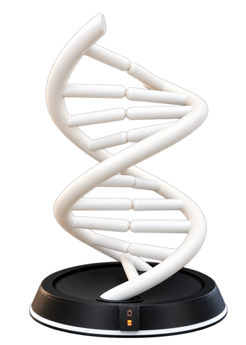 White DNA Helix Desk Ornament